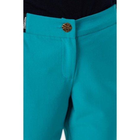 Female trousers, size 44, turquoise color-2