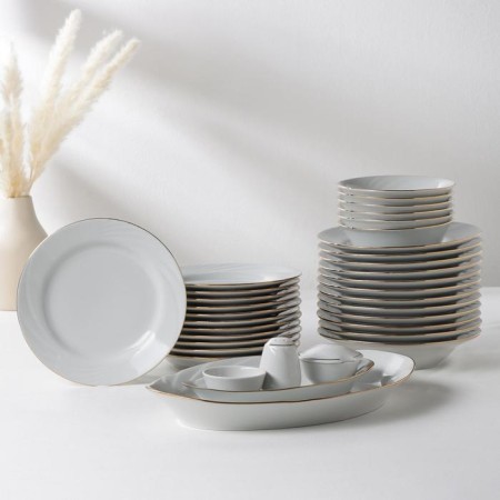 Service table porcelain "Dove. Classic ", 36 items, 2 types of plates, neckline and chandelier layering