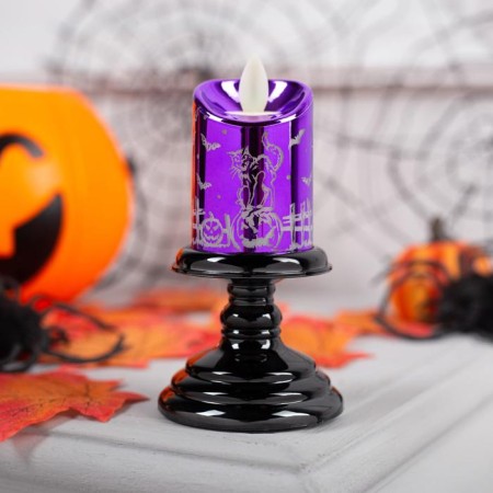 LED figure "Violet Candle" 5 × 12 × 5 cm, plastic, batteries AAAX2 (not complete), glow warm white-1