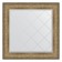 Mirror with engraving in the baguette frame, vignette antique bronze 109 mm, 90x90 cm