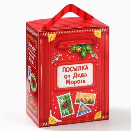 Sweet gift "New Year's Post": chocolate sweets and puzzles, 500 g.-3