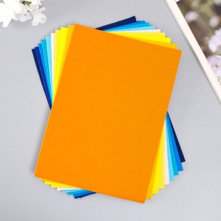 A set of soft adhesive felt "Astra" (10 pcs) Assorted, 1 mm, 180 g, 20x30 cm