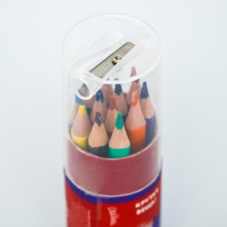 Colored pencils in a tube, 12 colors, trihedral, spider man-3
