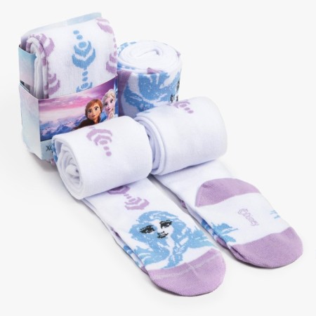 Pantyhose children's "Elsa", cold heart, height 104-110 cm, white color-6