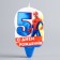 Candle for the Cake "Happy Birthday", number 5, Spider-Man