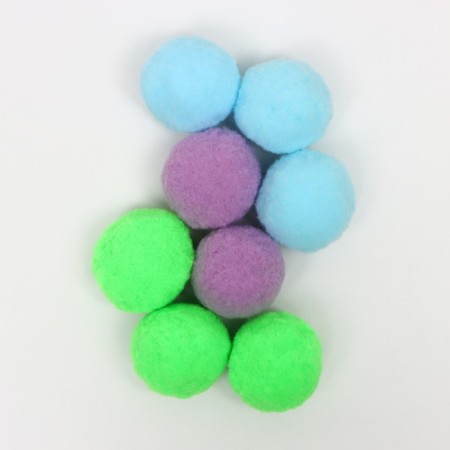 Set of plush balls 8 pcs, Mix flowers-3