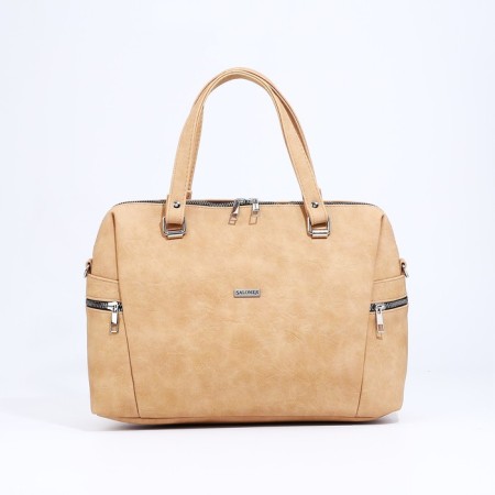 Salome Salome bag on lightning, 3 outer pockets, a long belt, beige color