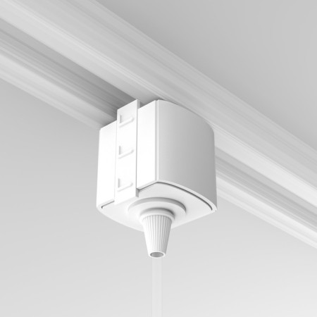 Connector for the track system Technical tra010-1-a-w, 3.5x3.8x4 cm, white color-4