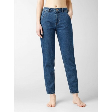 Women's jeans with a high landing CONTE Elegant Relaxed MOM, size S, MID Blue color-5