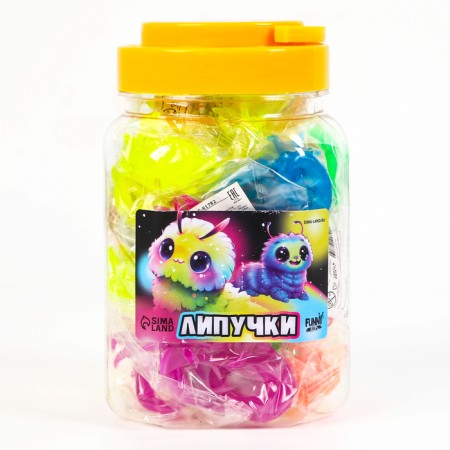 Velcro "double blow" caterpillars, color mix, bank-3