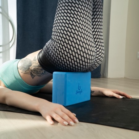 Sangh yoga block, 23x15x8 cm, blue color-8