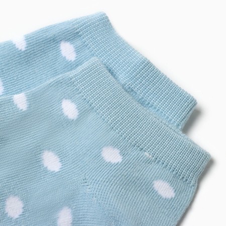 Women's socks shortened "peas", blue color, rr 23-25-1