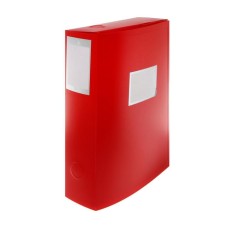 A4 archive folder A4, a spine of 80 mm, plastic, calligrata, cut fastener, red, up to 700 sheets