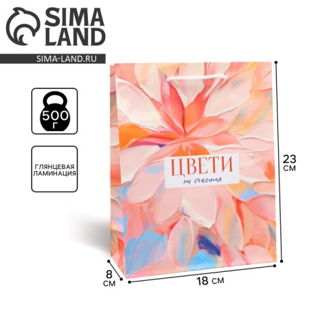 Gift package laminated, packaging, “Blow with happiness”, MS 18 x 23 x 8 cm