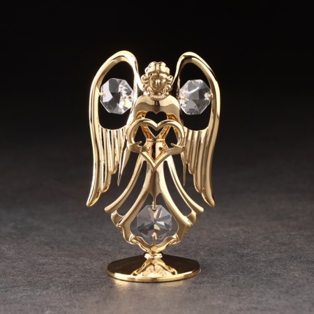 Souvenir "Angel with the heart", on a stand, with crystals, 5x4x9 cm