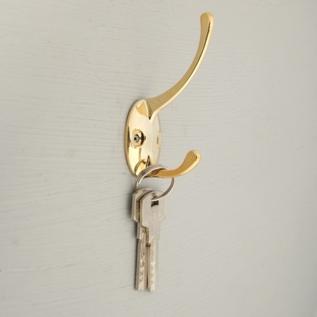 Furniture tundra hook TKD002 Light, two -rod, gold-1