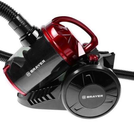 Vacuum cleaner Brayer 4202br, 2200/420 W, 2.5 l, cyclone, black and red-4
