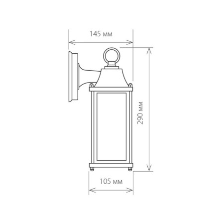 Elektrostandard Lamp Garden-Park, 60 W, E27, IP44, wall, 1008D BRICK black-1