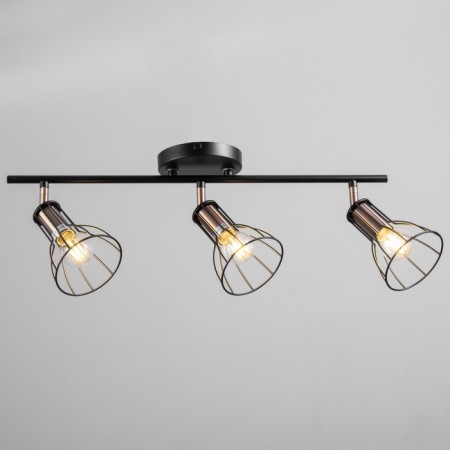Lamp "Boston" 3x60W E14 black/copper-1