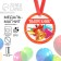Medal Magnet for graduation "graduate", diam. 6 cm