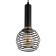Bayerlux lamp "Berto" E27 40W Black-Honey 14x14x30-130 cm