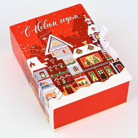 Folding New Year's Box "New Year's City", 21 x 15 x 7 cm, New Year-4