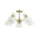 Wilma chandelier, e27 5x40W, color matte gold, white