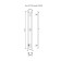 The heated towel rail "Sanprise" duet profile, 100x1200 mm, left, chrome