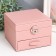 Casket to the leatherette for jewelry "Sugar cotton wool" 16x16x11.8 cm