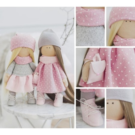 Sewing kit. Interior dolls "Girlfriends Vika and Nicky", 30 cm-3
