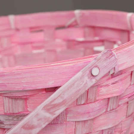 Wicker basket, 26x12/30 cm, bamboo, lilac, pink, mix-8