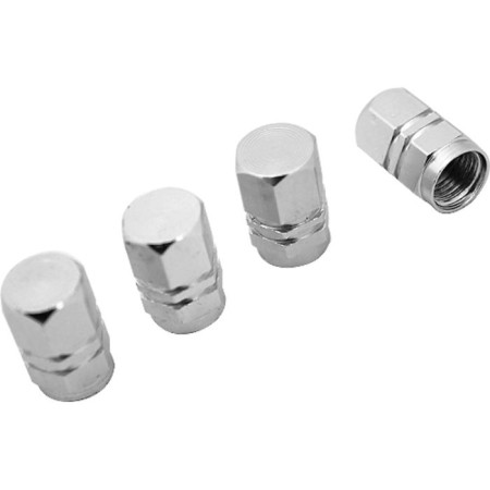 Caps for nipples, hexagonous, 4 pcs, silver-1