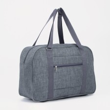 Road bag with lightning, external pocket, suitcase holder, gray color