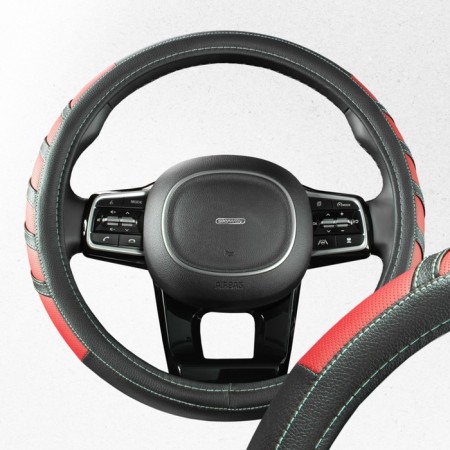 Leather braid, m black, red Skyway, sport Eco, S01102059