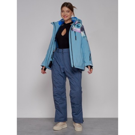 Ski jacket female winter, size 52, blue color-7