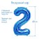 Foil ball 32 "number 2, individual packaging, blue color