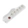 Luazon Lighting network filter, 5 outlets, 3 m, 2200 W, 3x0.75 mm2, 10 A, 220 V, with a fuse, white