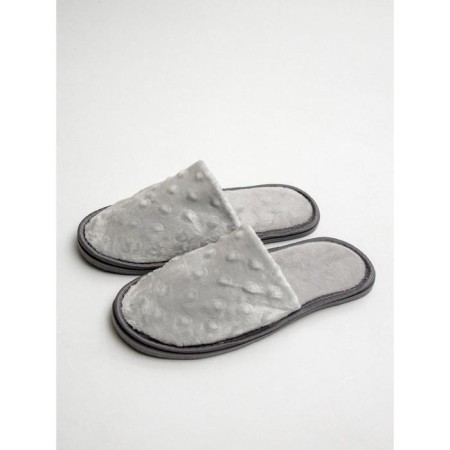Slippers women closed nose, size 39-41, color gray color-5