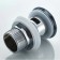 Bottom valve Ledeme L65-2, for a shell, with overflows, brass, chrome