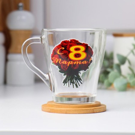Mug "Since March 8!" bouquet of roses, 200ml-1