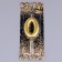 Candle in the Cake "European", number "0", 6 cm, gold