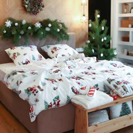 Bed linen "Ethel" Duet New Year's Forest 143*215 cm - 2 pcs, 240*220 cm, 70*70 cm - 2 pcs-4