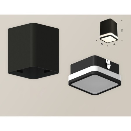 Ambrella Light Acrylic lamp, XS7813020, MR16 GU5.3, GU10 LED 10 W, color black sand, white matte-2