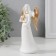 Souvenir Polystone "Angel-Virgin with a star" White with gold 13.5x6.3x4.5 cm