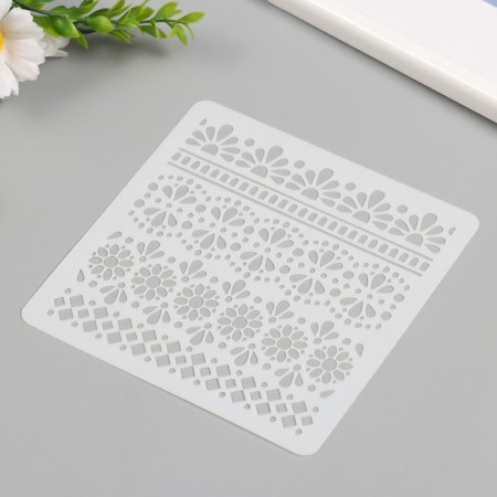 Plastic stencil "openwork" 15x15 cm-1