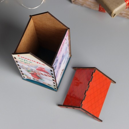 New Year's tea house "Happy NG" 20x10.5x10 cm mix-4