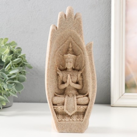 Souvenir Polystone "Buddha and palms" Sand set 2 pcs 9x11.5x21.5 cm-1
