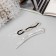 Invisibility for hair "Kalie" (set 2 pcs) loops, 6 cm, silver