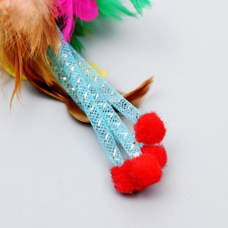 Tearing with feathers and springs "Positive", mix of flowers-2