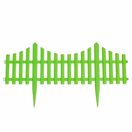 Decorative fence, 30 × 300 cm, 5 sections, plastic, salad, Greengo-7
